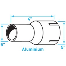 Truck Exhaust Coupler Single 16g, ​Aluminized Steel - 5"